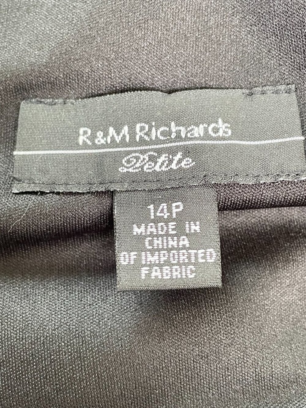 NWOT R&M Richards Embroidered Mesh Dress Black White 14P - Picture 5 of 13